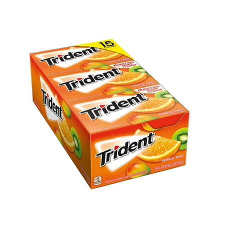Product of Trident Tropical Twist Sugar-Free Gum, 15 pk./14 ct. [Biz