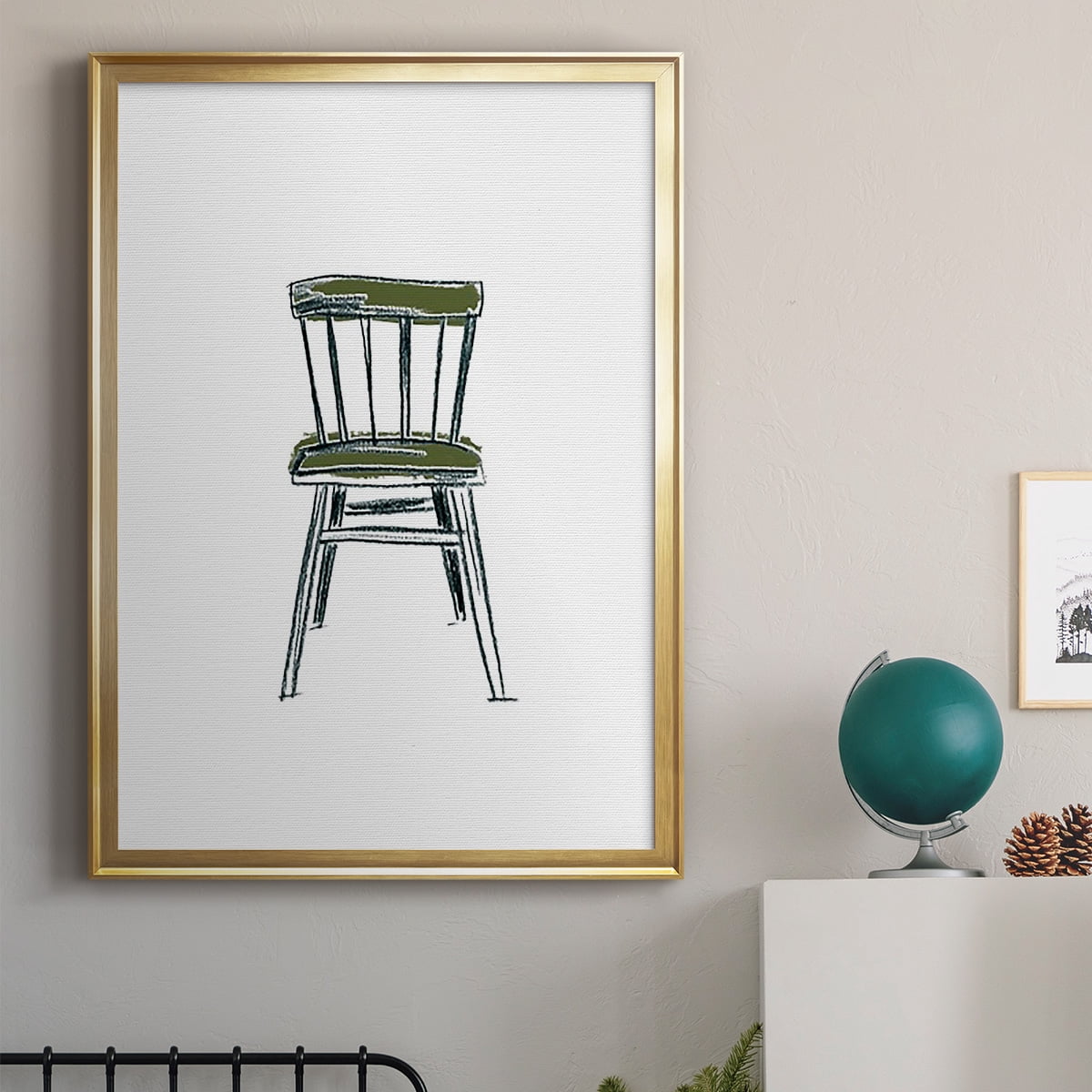 Take a Seat IV Premium Framed Print, in Gold, Black, or Silver - Ready to Hang