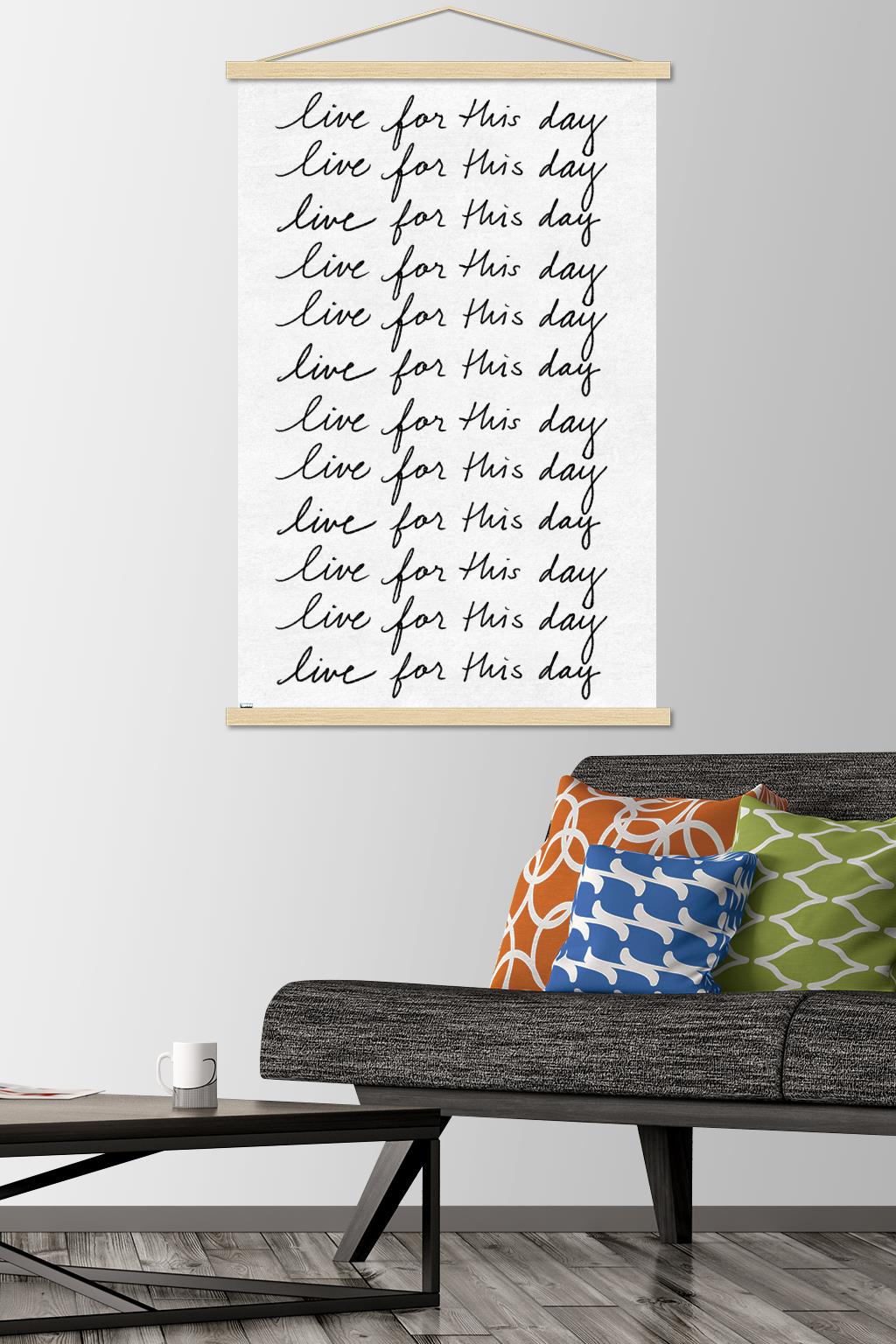 Ali Zoe - Live for This Day Wall Poster with Wooden Magnetic Frame, 22.375" x 34"