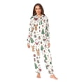 thumbnail image 4 of Adult Christmas Onesie Cute Santa Claus Moose Gift Adult Zipper One-Piece Pajamas Unisex Pajamas with Pockets, 4 of 6