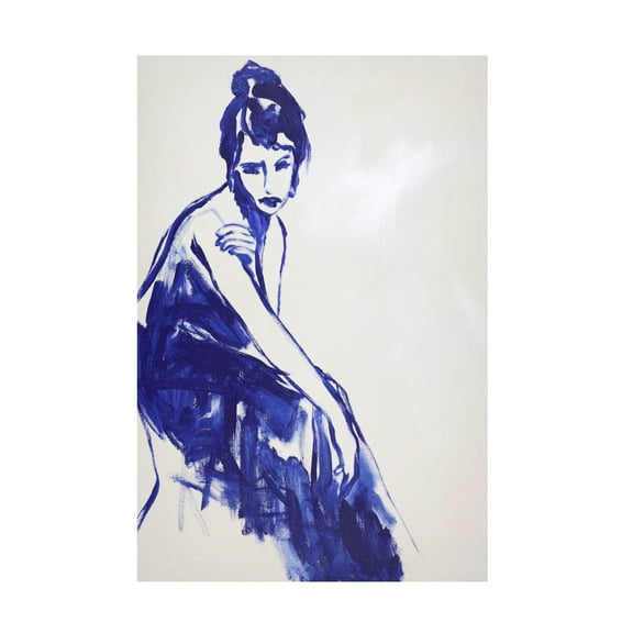 Canvas Wall Art - Design Fabrikken 'Just a Little While' Wall Art for Living Room, Bedroom, or Office Décor by Trademark Fine Art - 12 x 19 Inches