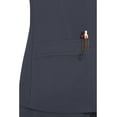 thumbnail image 3 of Med Couture Scrub Top for Women, V-Neck with 4 Pocket, Ultra Soft, 2-Way Stretch and Wrinkle-Free Fabric Plus Size - MC7468, 5XL, Pewter, 3 of 4