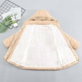 thumbnail image 7 of Girls' Long Winter Coats Warm Parka Lined Puffer Jacket Thicken Fleece Hooded Coat with Collar for Girls Beige 8-9 Years, 7 of 7