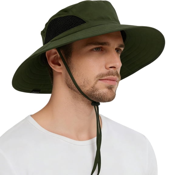 SHILINLANG Wide Brim Sun Hat, UPF 50  UV Protection Waterproof Packable Bucket Hat for Men & Women, Fishing Hiking Beach Garden