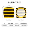 thumbnail image 6 of Easygdp Bee Stripe Square Chair Cushion Cover Stretch Chair Seat Covers Removable Washable for Hotel, Bedroom, Office, 6 of 9