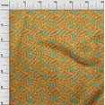 thumbnail image 2 of oneOone Georgette Viscose Mustard Yellow Fabric Geometric Texture Sewing Craft Projects Fabric Prints By Yard 42 Inch Wide, 2 of 4