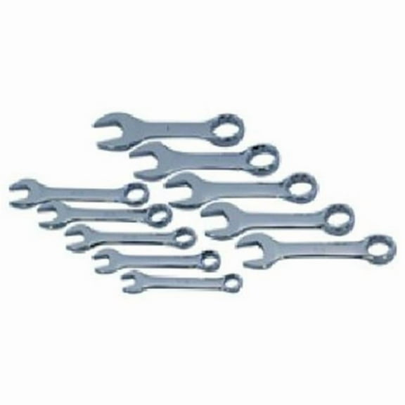 10 Piece .44in. to 1in. Stubby Combination Wrench Set
