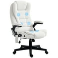 thumbnail image 1 of Vinsetto Chaise de Bureau de Massage avec Vibration à 6 Points, Blanc, 1 of 10