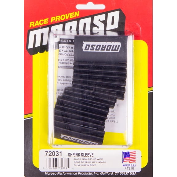 Moroso Spark Plug Wire Numbering Shrink Sleeve Black P/N 72031