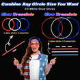 thumbnail image 6 of DAZLUTE Glow Sticks Party Favors, 144 Pcs for Independence Day Memorial Day Party Supplies with Red White Blue Glow Stick Bulk Favours Light up Bracelets Necklaces Accessories Decorations, 6 of 8