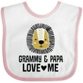 thumbnail image 3 of Inktastic Grammy and Papa Love Me Grandson Lion Boys Baby Bib, 3 of 4