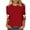 Red, variant on Antinious Plus Size Tops for Women Trendy Bowknot Crew Neck 3/4 Sleeve Casual Oversized Tshirts,Sweatshirt for Women,Going Out Tops for Women,Army Green,XXXL
