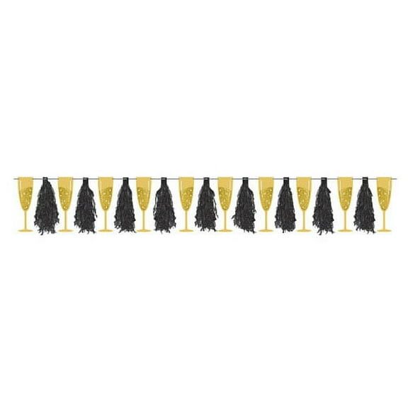 Various Deluxe Glitter Tassel Garland, 10ft