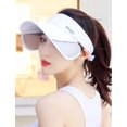 thumbnail image 2 of Gorra de béisbol para mujer con visera solar, de secado rápido, color blanco, 2 of 4