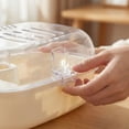 thumbnail image 4 of Hamster Cage, Transparent Habitat With Escape-Proof Design, White For Small Pet, 24X16X12 Inch Enclosure For Syrian Hamsters, Gerbils, Dwarf Hamsters, And Small Animals, 4 of 6