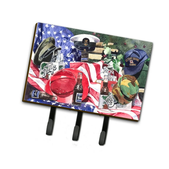 Carolines Treasures 1012TH68 Barqs and Armed Forces Leash or Key Holder Triple multicolor