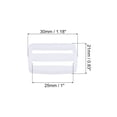 thumbnail image 2 of 1 Inch Tri-Glide Slide Buckles Webbing Strap Fastener, Bright White, 50 Pack, 2 of 5