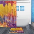 thumbnail image 2 of Bath Curtain & Non-Slip Bath Mat Set 12-Grommet Shower Curtain Memory Foam Bath Rug Colorful Aspen Grove, 2 of 8
