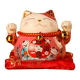 thumbnail image 4 of Lucky Cat Saving Pot, Lucky Cat Coin Bank Lovely  Wish Exquisite Pattern Ceramic  For Office, 4 of 8