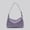 Purple, variant on black woven hobo shoulder bag with adjustable strap for women