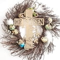 thumbnail image 2 of KAKOWELY 2 piezas de cruz de madera con adorno religioso para Pascua., 2 of 4