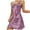 Purple, variant on Tnhcen Women's Heart-Print Nightgown Silky Satin Sleepwear Spaghetti Strap Loose Nightdress Home Wear S-4XL Multiple Colors Available Beige