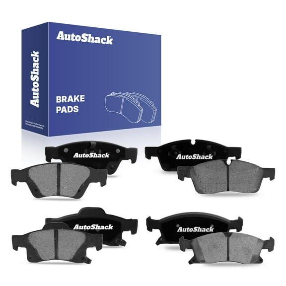 AutoShack Front & Rear Ceramic Brake Pad Set | Replacement for 2011-2016 Dodge Durango 2011-2017 Jeep Grand Cherokee 2021 Jeep Grand Cherokee | 8-PC