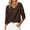 Coffee, variant on Women's Casual V-Neck Sweater Base Layer Knitted Long Sleeve Solid Color Top for Fall Winter Versatile Basics,Black,L