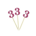 thumbnail image 3 of Darling Souvenir, Number 3 Birthday Cupcake Toppers, Birthday/ Anniversary Party Dessert Decorations - Pack Of 20, 3 of 3