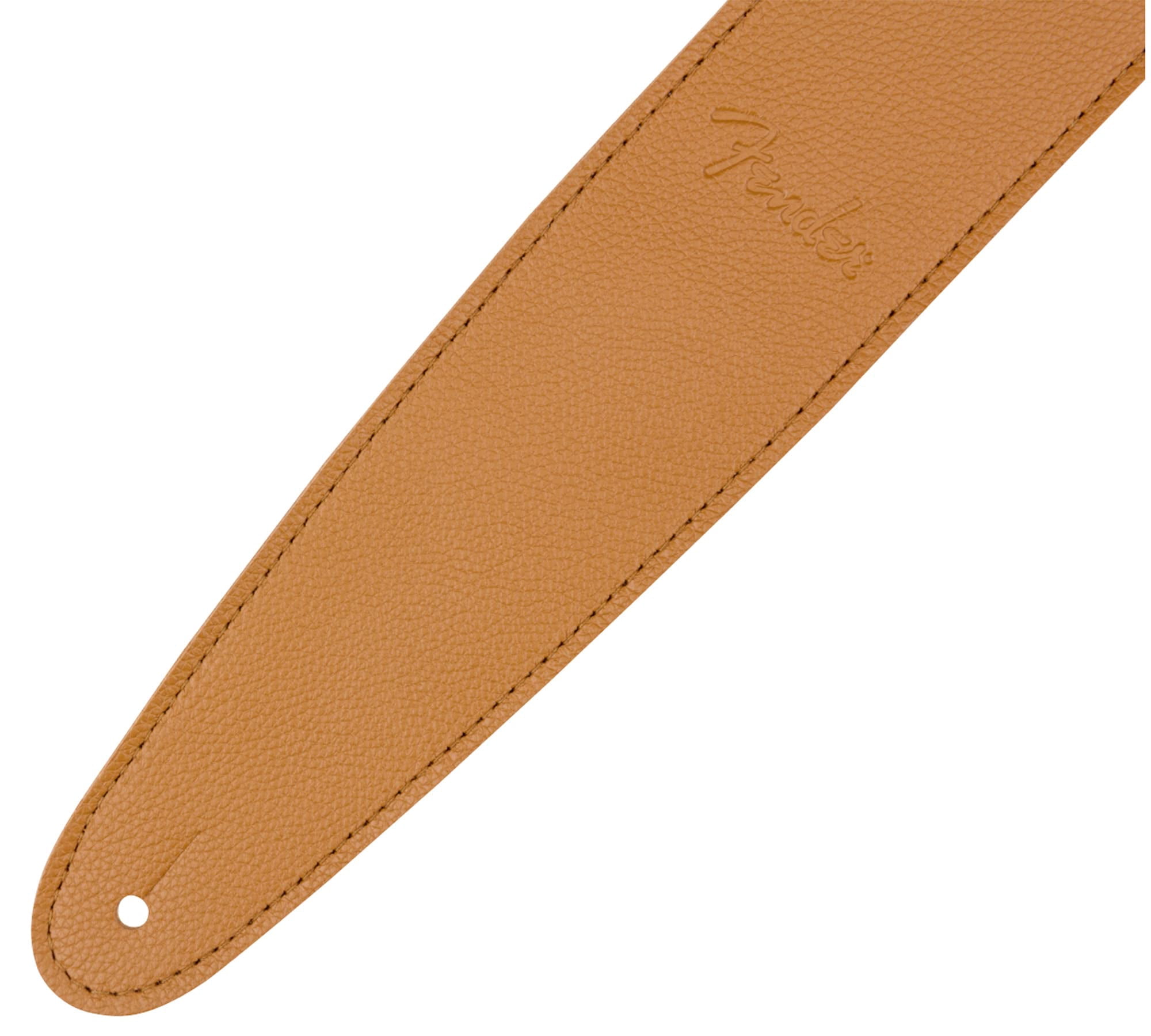 Fender Top-Grain Leather Guitar Strap - Laurel Tan w/ Red Strap Blocks