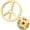 Gold, variant on World Peace Symbol Brooch Pin Stainless Steel Peace Sign Suit Lapel Pin Pacifism Against War Accessories Jewelry Gift