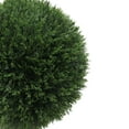 thumbnail image 2 of Vickerman 20" Artificial Potted Green Cedar Topiary Ball., 2 of 8