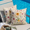 thumbnail image 5 of Spring Floral Pillow Covers 18x18 Inch, Vintage Pastoral Rustic Botanical Flowers Linen Pillowcase with Invisible Zipper, Decorative Throw Pillow Covers Cushion Case for Couch Sofa Bed Living Room, 5 of 9