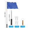 thumbnail image 2 of Uxcell 8.2ft Telescopic Flag Pole, Handheld Portable Flagpole with Clips, Whistle, and Strap for Tour Guide Festival, Black, 2 of 6
