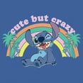 thumbnail image 2 of Women's Lilo & Stitch Cute But Crazy  Racerback Tank Top Royal Blue Heather Large, 2 of 4