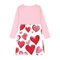 thumbnail image 4 of BLTIBY Toddler Valentine's Dresses Girls Gift Long Sleeve Heart Printed Dress Casual Birthday Party Sundress School Playwear Pink 11-12 Years, 4 of 4