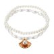 thumbnail image 1 of Tobilleras boho de doble capa para mujer con colgante de perlas y conchas marinas, cadenas para el pie y pulsera de playa con forma de 8, 1 of 8