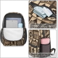 thumbnail image 4 of Bigfoot and Paw Print Brown Pattern 17" School Backpacks for Teens,Waterproof Oxford Fabric,S-Shape Padded Straps for School,Travel,Hiking,Camping, 4 of 6