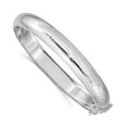 thumbnail image 1 of Sterling Silver 9.5mm Fancy Hinged Bangle Bracelet, 1 of 2
