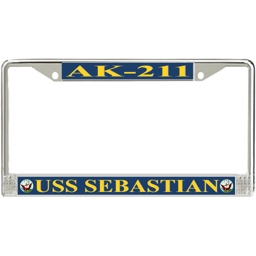  USS  Sebastian  AK 211 License Plate Frame Walmart com 