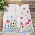 thumbnail image 4 of Spring Floral Flowers Kitchen Dish Towel Set of 2, Butterfly Hand Towel Drying Baking Cooking Cloth, Watercolor Summer Seasonal Kitchen Decor 18x26 Inches, 4 of 6