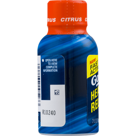 Goody's Headache Relief Shot, Acetaminophen & Caffeine, Citrus, 2 FL OZ