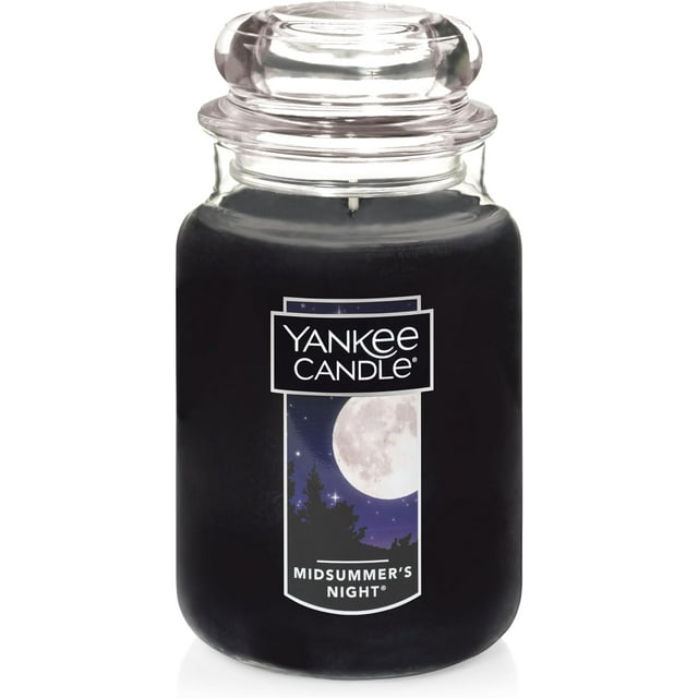 Yankee Candle Scented Candle, MidSummer's Night, Original Large Jar Candle, 110-150 Hours of Burn Time, 22 oz.