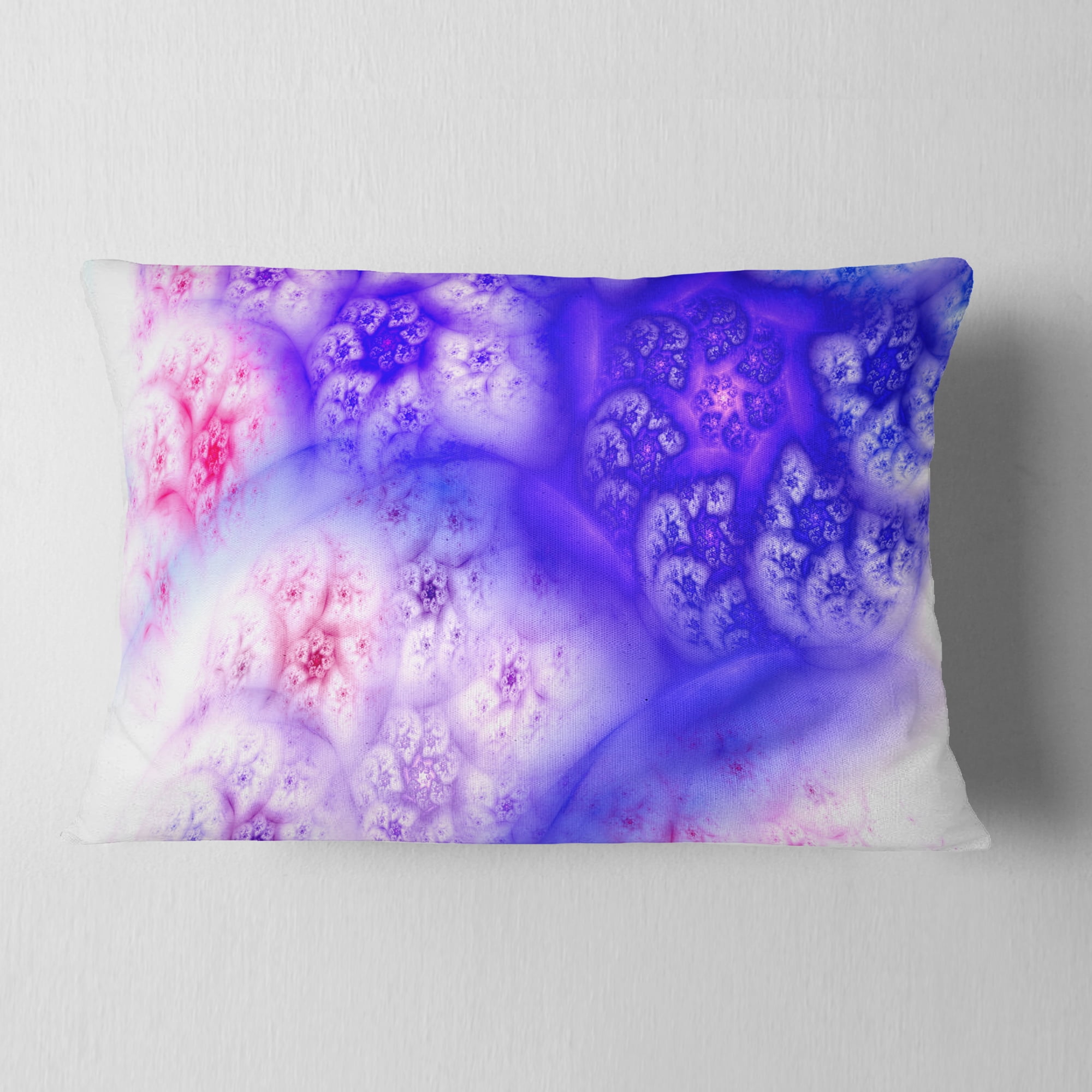 Designart Light Blue Magic Stormy Sky - Abstract Throw Pillow - 12x20