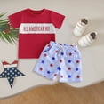 thumbnail image 2 of Toddler Boys Shirts Set Print Casual T-Shirt Shorts Set,Cotton 6-12 Months 12-24 Months 2t 3t 4t 5t 6t 7t Children 12-18 Months, 2 of 5
