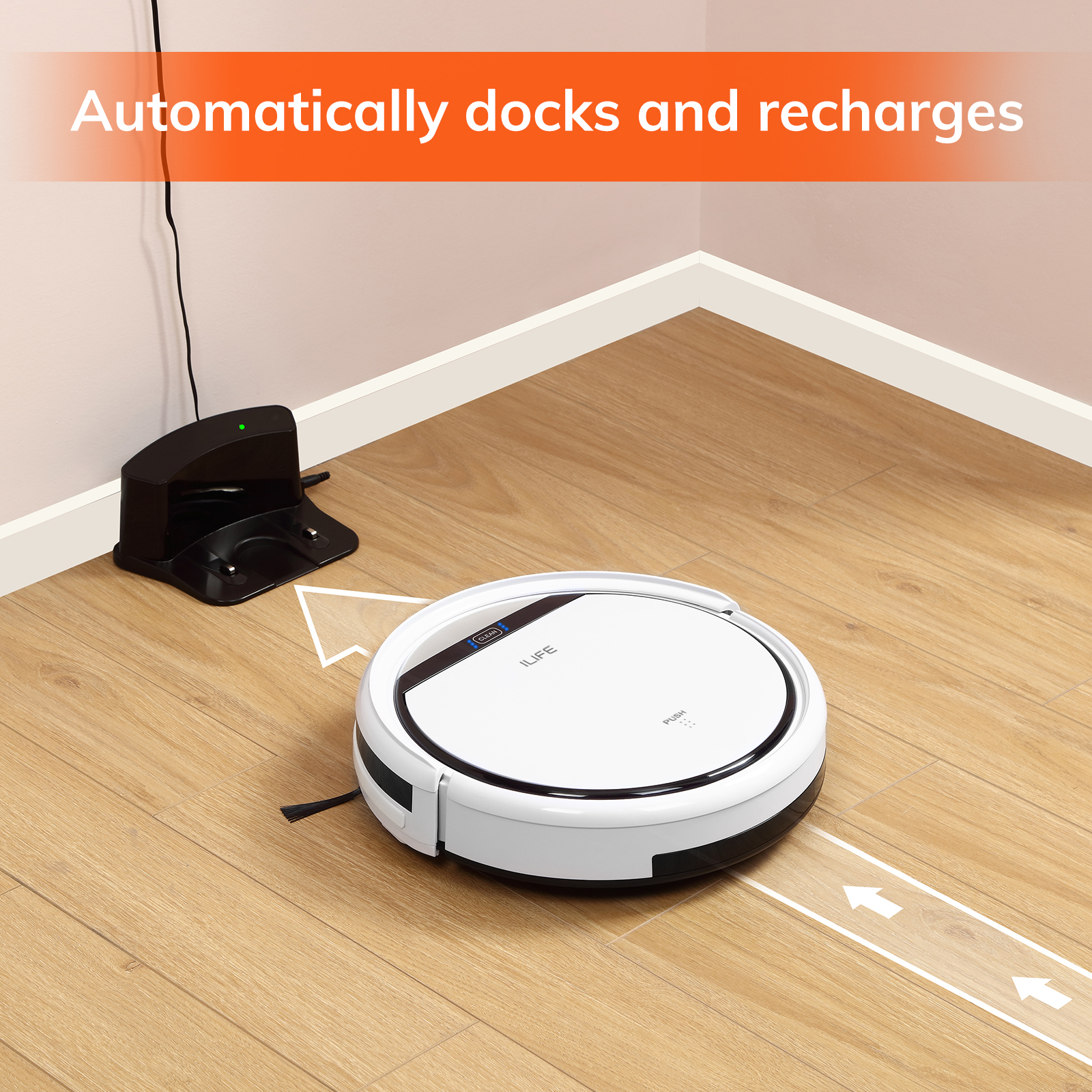 ILIFE V3sPro Robotic Vacuum Cleaner With Power Suction Great for Pet Shedding - image 4 of 6