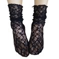 thumbnail image 4 of Maoww Reteo Girls Fishnet Summer Lace Socks Solid Color Ankle Mesh Slouch Loose Transparent Stockings, 4 of 9