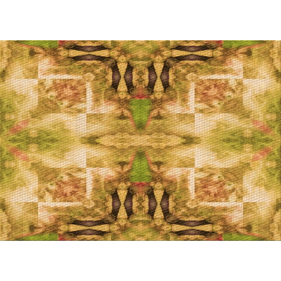 Ahgly Company Machine Washable Indoor Rectangle Transitional Beer Orange Area Rugs, 6' x 9'