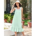 thumbnail image 2 of Ekouaer Sleepwear for Women Nightgowns Long Sleeveless Night gown with Pockets Soft Ladies Nightdress Lace Trim Sleepwear, 2 of 6