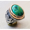 thumbnail image 6 of Tibetan Turquoise Ring, Silver Jewelry, 925 Silver Ring, Father's Day, AAA Natural Turquoise, December Birthstone Ring, Heavy Mens Ring, Spiritual Healing Gemstone, Christmas, Signet Mens Ring, 6 of 6